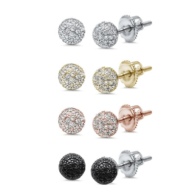 Diamond Fire Ball Studs