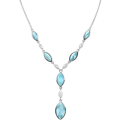 Marqui Larimar Drop Necklace