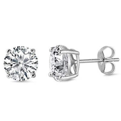 3mm silver cz stud 