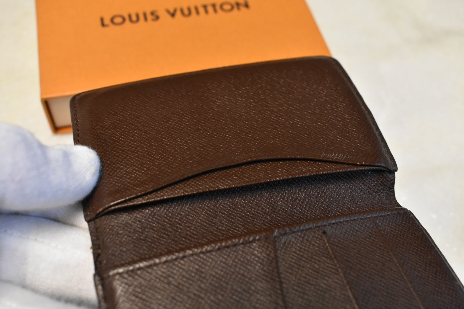 Louis Vuitton Pocket Organizer Damier Ebene NM Brown